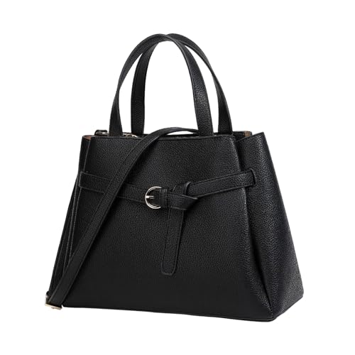 ERRORY Einfarbige Umhängetasche für Damen, lässige Umhängetasche, Handtasche, Tragegriff oben, PU-Leder, stilvolle Kuriertasche, modische Schulter für Damen, PU-Leder, stilvolle Umhängetasche, Schwarz ERRORY Einfarbige Umhängetasche für Damen, lässige Umhängetasche, Handtasche, Tragegriff oben, PU-Leder, stilvolle Kuriertasche, modische Schulter für Damen, PU-Leder, stilvolle Umhängetasche, Schwarz von ERRORY