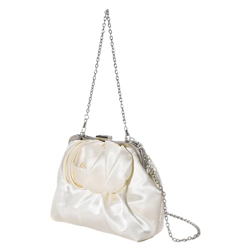 ERRORY Einzigartige Handtasche mit Rosenmotiv, weiche Schultertasche, Umhängetasche, für Brautschmuck, Abschlussball, modische Abendtasche, einzigartige Blumen-Clutch, weiß, One Size ERRORY Einzigartige Handtasche mit Rosenmotiv, weiche Schultertasche, Umhängetasche, für Brautschmuck, Abschlussball, modische Abendtasche, einzigartige Blumen-Clutch, weiß, One Size von ERRORY