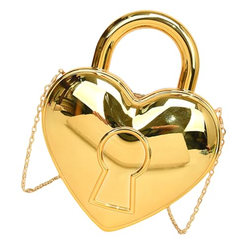 ERRORY Elegante Handtasche in Herzform, modische Schultertasche, Umhängetasche, zarte Umhängetasche für den täglichen Gebrauch und Partys, Abendtasche, gold, One Size ERRORY Elegante Handtasche in Herzform, modische Schultertasche, Umhängetasche, zarte Umhängetasche für den täglichen Gebrauch und Partys, Abendtasche, gold, One Size von ERRORY