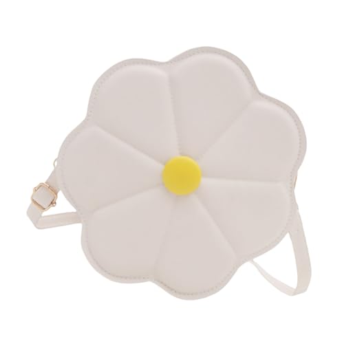 ERRORY Elegante Umhängetasche in Blumenform, lässige Handtasche, kompakte PU-Leder-Umhängetasche für den täglichen Gebrauch und besondere Anlässe, elegante Umhängetasche, weiß, One Size ERRORY Elegante Umhängetasche in Blumenform, lässige Handtasche, kompakte PU-Leder-Umhängetasche für den täglichen Gebrauch und besondere Anlässe, elegante Umhängetasche, weiß, One Size von ERRORY