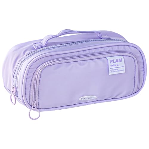 ERRORY Erweiterbare Stifttasche, einfache Schreibwarentasche, große Kapazität, Federmäppchen, Schulbürobedarf für Studenten, erweiterbares Federmäppchen, ästhetisch, einfacher Schreibwaren-Marker von ERRORY