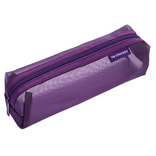 ERRORY Federmäppchen mit großem Fassungsvermögen, transparentes Stifteetui, einfacher Schulbedarf für Schüler, transparente Box, große Kapazität, Stift für die Schule, Platycodon Purple von ERRORY