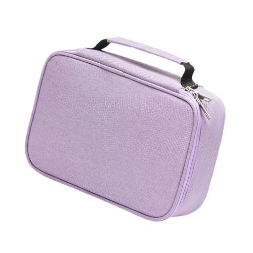 ERRORY Federmäppchen mit hoher Kapazität, multifunktional, 72 Fächer, buntes Federmäppchen mit 2 abnehmbaren Hüllen, tragbare Tasche, hohe Kapazität, Bleistift-Organizer, violett von ERRORY