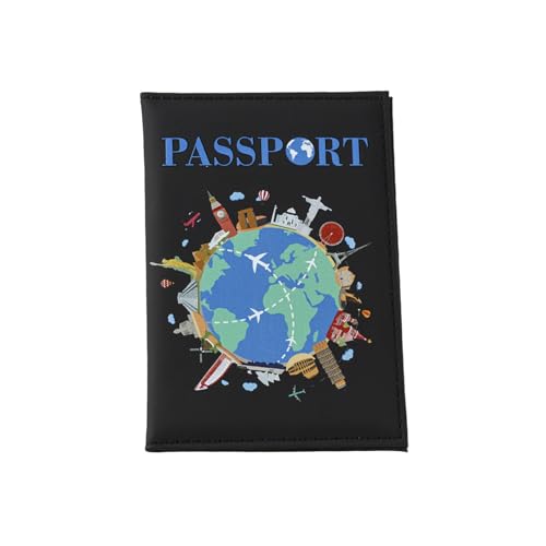 ERRORY Globale Reisepasshülle mit Farbdruck, PU-Leder, Kartenhalter für Kreditkarten, Reisepasshülle, PU-Leder, Reisepasshülle, Kreditkartenetui für Damen und Herren, Schwarz , One Size ERRORY Globale Reisepasshülle mit Farbdruck, PU-Leder, Kartenhalter für Kreditkarten, Reisepasshülle, PU-Leder, Reisepasshülle, Kreditkartenetui für Damen und Herren, Schwarz , One Size von ERRORY