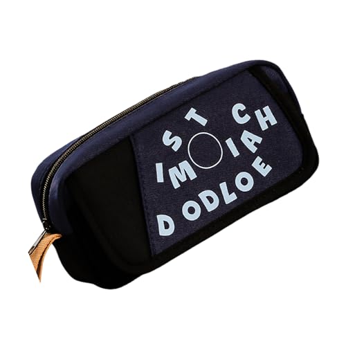 ERRORY Große Kapazität Federmäppchen Tragbare Reise Bleistifte Beutel mit mehreren Fächern Stift Organizer für Schulbedarf Stoff Stift Organizer, blau von ERRORY