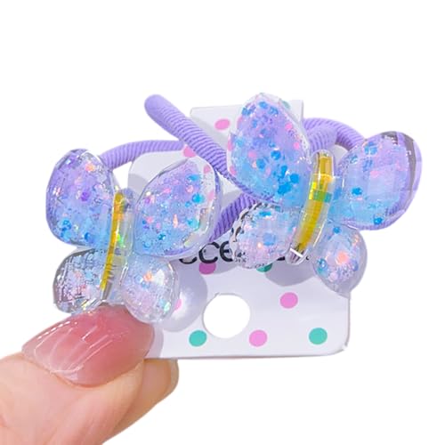 ERRORY Haarreif für Kinder, elastisches Haarband, Pferdeschwanz-Halter, kleines Mädchen, 1 Paar von ERRORY