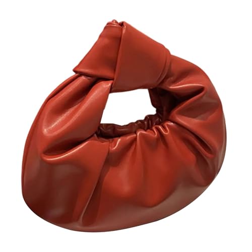 ERRORY Handtaschen mit geknotetem Griff oben, kleine Hoboes-Taschen, gerüschte Hoboes, Knödeltaschen, Damen-Clutches, Geldbörsen, Leder, Unterarmtasche, Tragegriff oben für Damen, rot, One Size ERRORY Handtaschen mit geknotetem Griff oben, kleine Hoboes-Taschen, gerüschte Hoboes, Knödeltaschen, Damen-Clutches, Geldbörsen, Leder, Unterarmtasche, Tragegriff oben für Damen, rot, One Size von ERRORY