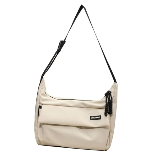 ERRORY Japanische College-Studenten-Schultertasche für Damen und Herren, mit großem Stauraum, verstellbarer Schultergurt, Handtasche, Nylon-Schultertasche, beige, One Size ERRORY Japanische College-Studenten-Schultertasche für Damen und Herren, mit großem Stauraum, verstellbarer Schultergurt, Handtasche, Nylon-Schultertasche, beige, One Size von ERRORY