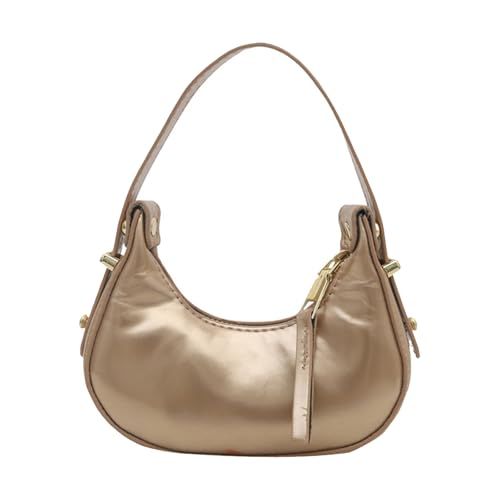 ERRORY Kleine Abendtasche mit Mondmotiv, leichte PU-Handtasche, modischer Tragegriff oben, für tägliches Pendeln und lässiges Outfit, leichte Damen-Handtasche, gold, One Size von ERRORY