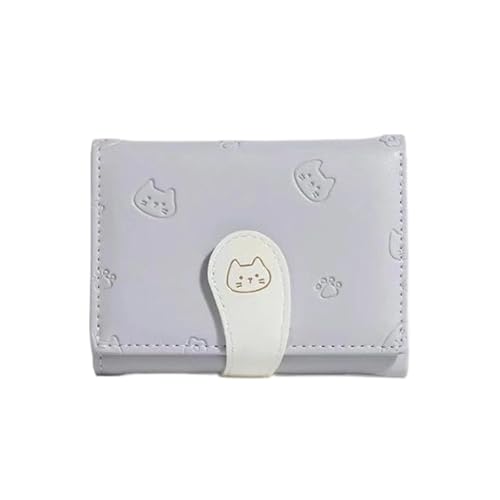 ERRORY Kompakte Geldbörse für Damen, PU-Leder, Kreditkartenetui, großes Fassungsvermögen, Clutch, dreifach gefaltete Geldbörsen, Damengeldbeutel, Geldtasche für Damen, violett, Mass Beauty von ERRORY