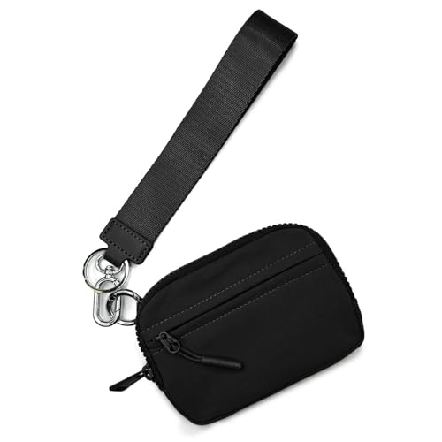 ERRORY Kompakte Reisebrieftasche, verschleißfeste Nylon-Konstruktion, geräumiger Innenraum, organisiert Bargeld, Karten, Münzen, Geldbörse, Reisebrieftasche, Schwarz , Mass Beauty von ERRORY