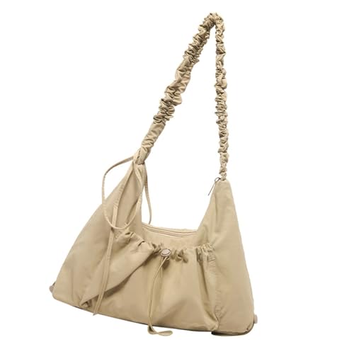 ERRORY Lässige Damen Nylon Satchel Plissee Crossbody Geldbörse Elegant Unterarm Pack Schultertasche mit großem Fach Große Kapazität Handtasche, khaki, One Size ERRORY Lässige Damen Nylon Satchel Plissee Crossbody Geldbörse Elegant Unterarm Pack Schultertasche mit großem Fach Große Kapazität Handtasche, khaki, One Size von ERRORY