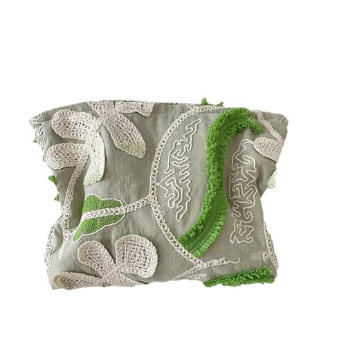ERRORY Make-up-Tasche mit großem Fassungsvermögen und floralem Design, tragbarer Kosmetik-Organizer, geräumiger Innenraum, Reise-Aufbewahrungstasche, Polyester-Kulturbeutel, grün, One Size ERRORY Make-up-Tasche mit großem Fassungsvermögen und floralem Design, tragbarer Kosmetik-Organizer, geräumiger Innenraum, Reise-Aufbewahrungstasche, Polyester-Kulturbeutel, grün, One Size von ERRORY