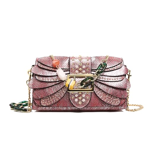 ERRORY Moderne PU-Leder-Handtasche, Umhängetasche, Umhängetasche, für diejenigen, die anspruchsvolle Ästhetik und Funktionalität schätzen, Damen-Crossbody-Tasche, violett, One Size ERRORY Moderne PU-Leder-Handtasche, Umhängetasche, Umhängetasche, für diejenigen, die anspruchsvolle Ästhetik und Funktionalität schätzen, Damen-Crossbody-Tasche, violett, One Size von ERRORY