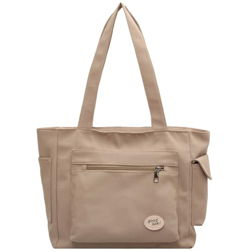 ERRORY Modische Canvas-Einkaufstasche mit geräumiger Aufbewahrung, Handtasche, lässige Unterarmtaschen, Reisetasche, für Damen und Herren, gelbe Umhängetasche, khaki, One Size ERRORY Modische Canvas-Einkaufstasche mit geräumiger Aufbewahrung, Handtasche, lässige Unterarmtaschen, Reisetasche, für Damen und Herren, gelbe Umhängetasche, khaki, One Size von ERRORY