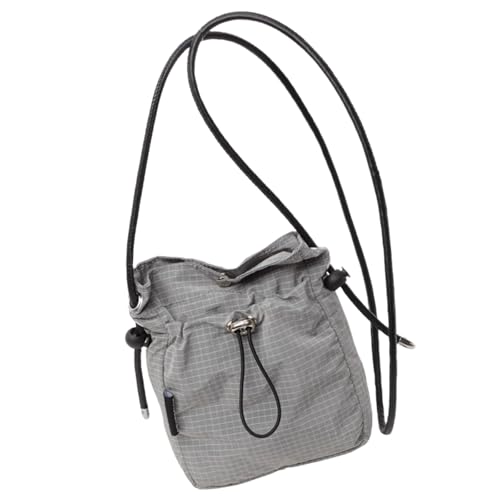 ERRORY Modische Canvas-Handytasche 2024 mit Kordelzug, Umhängetasche, Geldbörse, lässige Schulter für Erwachsene und Studenten, leichtes Segeltuch, grau, One Size ERRORY Modische Canvas-Handytasche 2024 mit Kordelzug, Umhängetasche, Geldbörse, lässige Schulter für Erwachsene und Studenten, leichtes Segeltuch, grau, One Size von ERRORY