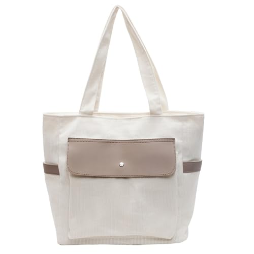 ERRORY Modische Cordtasche, leichte Schultertaschen mit geräumigen Fächern, Unterarm-Geldbörse, Handtasche für Studenten, Büro, Pendler, weiß, One Size ERRORY Modische Cordtasche, leichte Schultertaschen mit geräumigen Fächern, Unterarm-Geldbörse, Handtasche für Studenten, Büro, Pendler, weiß, One Size von ERRORY