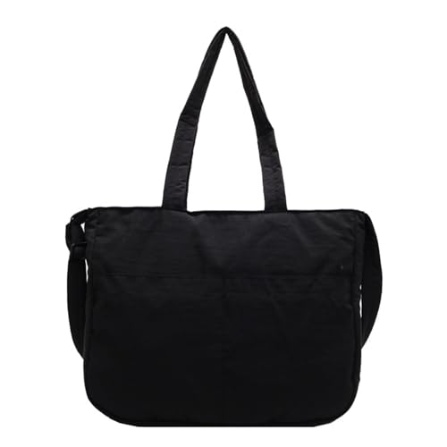 ERRORY Modische Damen-Nylon-Umhängetasche, bequeme und geräumige Umhängetasche, Einkaufstasche für verschiedene Anlässe, Schwarz , One Size von ERRORY