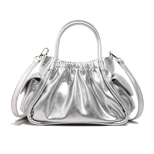 ERRORY Modische Handtasche in Wolkenform für Damen, PU-Leder, Schultertasche, Crossbody-Tasche, Geldbörse mit verstellbarem Riemen, Unterarm-Umhängetasche, silber, One Size ERRORY Modische Handtasche in Wolkenform für Damen, PU-Leder, Schultertasche, Crossbody-Tasche, Geldbörse mit verstellbarem Riemen, Unterarm-Umhängetasche, silber, One Size von ERRORY