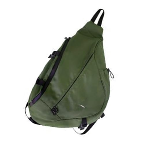 ERRORY Modische Nylon-Umhängetasche, Brusttasche für Outdoor-Aktivitäten, weiche, bequeme Schultertasche, für Damen und Herren, tragbare Ausrüstung, grün, One Size von ERRORY