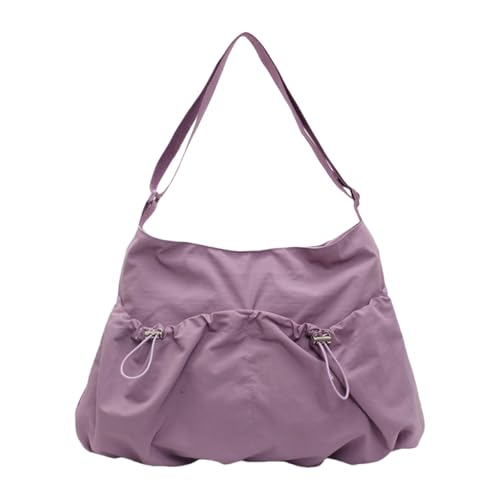 ERRORY Modische gepolsterte Puffer-Handtasche, geräumige Nylon-Einkaufstasche, Schultertasche, Crossbody-Tasche für Damen und Herren, reisefreundliche Seitentasche, violett, One Size ERRORY Modische gepolsterte Puffer-Handtasche, geräumige Nylon-Einkaufstasche, Schultertasche, Crossbody-Tasche für Damen und Herren, reisefreundliche Seitentasche, violett, One Size von ERRORY