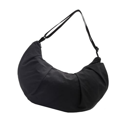 ERRORY Modische halbmondförmige Nylon-Umhängetasche, große Kapazität, Unisex, Schultertaschen, Knödel-Geldbörse für den täglichen Gebrauch, vielseitige Reisetasche, Schwarz , One Size ERRORY Modische halbmondförmige Nylon-Umhängetasche, große Kapazität, Unisex, Schultertaschen, Knödel-Geldbörse für den täglichen Gebrauch, vielseitige Reisetasche, Schwarz , One Size von ERRORY