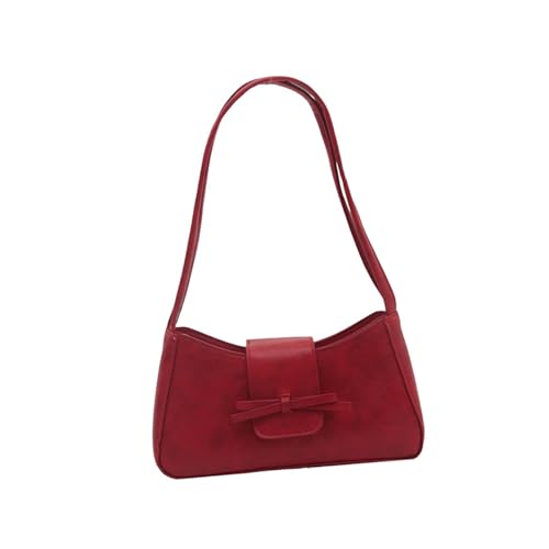 ERRORY Modische lässige Unterarmtasche aus PU-Leder, praktische Handtasche für lässige Einkäufe und Reisen, Arbeit, einzelne Schultertasche, rot, One Size ERRORY Modische lässige Unterarmtasche aus PU-Leder, praktische Handtasche für lässige Einkäufe und Reisen, Arbeit, einzelne Schultertasche, rot, One Size von ERRORY