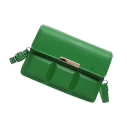 ERRORY Modische quadratische Umhängetasche, praktische Umhängetasche, aus PU-Leder, organisiert, für Damen, unverzichtbare kompakte Kuriertasche, grün, One Size von ERRORY