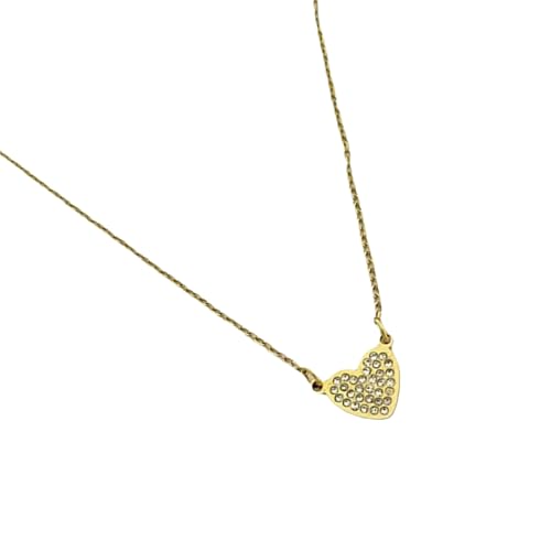 ERRORY Modische süße Herz-Halskette, verziert mit Diamanten, trendiger Look, lange Nutzungsdauer, stabiler Stahl für Mädchen, trendige Damen-Halskette, Einheitsgröße, Wie beschrieben, Wie beschrieben ERRORY Modische süße Herz-Halskette, verziert mit Diamanten, trendiger Look, lange Nutzungsdauer, stabiler Stahl für Mädchen, trendige Damen-Halskette, Einheitsgröße, Wie beschrieben, Wie beschrieben von ERRORY