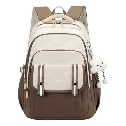 ERRORY Modischer Nylon-Rucksack für Teenager, Mädchen, einfache Reise- und Schultasche mit geräumigem Innen-Rucksack, lässiger Tagesrucksack, Büro-Rucksack, khaki, One Size ERRORY Modischer Nylon-Rucksack für Teenager, Mädchen, einfache Reise- und Schultasche mit geräumigem Innen-Rucksack, lässiger Tagesrucksack, Büro-Rucksack, khaki, One Size von ERRORY