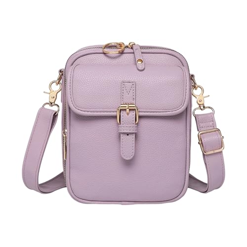ERRORY Reisefreundliche Umhängetasche mit verstellbarem Riemen, Vintage-PU-Leder, Geldbörsenschlitz, verstellbarer Schultergurt, leicht, Crossbody-Tasche für Damen, violett, One Size ERRORY Reisefreundliche Umhängetasche mit verstellbarem Riemen, Vintage-PU-Leder, Geldbörsenschlitz, verstellbarer Schultergurt, leicht, Crossbody-Tasche für Damen, violett, One Size von ERRORY