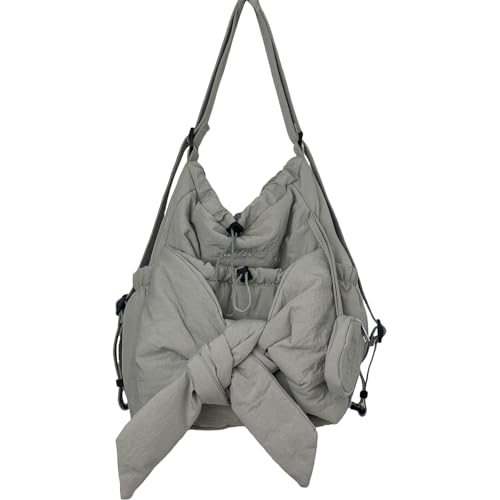 ERRORY Rucksack mit großem Fassungsvermögen, Nylon-Schultertasche mit Schleifen, bequemer Riemen, für Studenten, Schule, Büro, Arbeit, Büro, grau, One Size ERRORY Rucksack mit großem Fassungsvermögen, Nylon-Schultertasche mit Schleifen, bequemer Riemen, für Studenten, Schule, Büro, Arbeit, Büro, grau, One Size von ERRORY