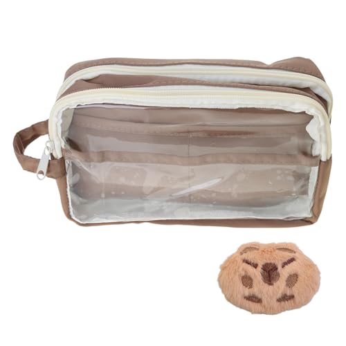 ERRORY Schönes Federmäppchen, Cartoon-Tier-Federmäppchen, Stiftetasche, Organizer, große Kapazität, Beutel für die Schule, Cartoon-Capybara-Halter, große Kapazität, Etui für die Schule, 2-teiliges Set von ERRORY