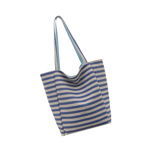 ERRORY Schultertasche mit großem Fassungsvermögen, gestreift, aus Segeltuch, trendige Umhängetasche, Handtasche, für Shopping, Strand, trendige Umhängetasche, Geschenke, große Kapazität ERRORY Schultertasche mit großem Fassungsvermögen, gestreift, aus Segeltuch, trendige Umhängetasche, Handtasche, für Shopping, Strand, trendige Umhängetasche, Geschenke, große Kapazität von ERRORY