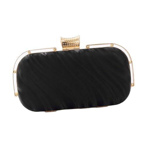 ERRORY Stilvolle Damen-Party-Geldbörse mit Kettenriemen für essentielle, elegante Wellen, PU-Leder, Handtasche, Abend-Clutches, Tasche, Cocktail-Party-Handtasche, Schwarz , One Size ERRORY Stilvolle Damen-Party-Geldbörse mit Kettenriemen für essentielle, elegante Wellen, PU-Leder, Handtasche, Abend-Clutches, Tasche, Cocktail-Party-Handtasche, Schwarz , One Size von ERRORY