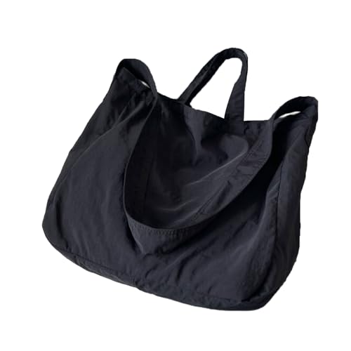 ERRORY Stilvolle Nylon-Umhängetasche, lässige Handtasche, sichere und organisierte Fächer für Reisende und Shopper, verstellbarer Riemen, Schwarz , One Size von ERRORY
