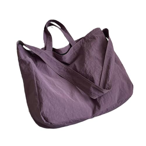ERRORY Stilvolle Nylon-Umhängetasche, lässige Handtasche, sichere und organisierte Fächer für Reisende und Shopper, verstellbarer Riemen, violett, One Size von ERRORY