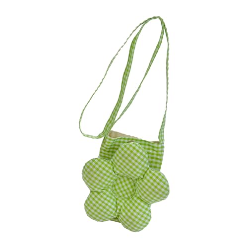 ERRORY Stilvolle Umhängetasche mit Blumenmuster, atmungsaktive Baumwolle, Kuriertasche, lässige Umhängetasche für den täglichen Pendler, unverzichtbare lässige Handtasche, grün, One Size von ERRORY