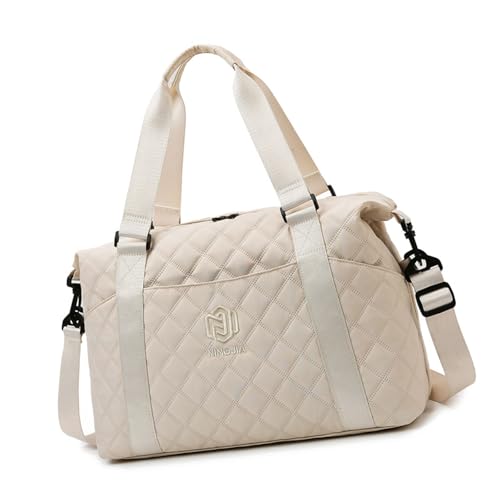 ERRORY Stilvolle große Kapazität Damen Reise Handtasche Bequem und Praktisch Shopping Umhängetasche für kurze Reisen Kurzreise Duffle Bag, weiß, One Size ERRORY Stilvolle große Kapazität Damen Reise Handtasche Bequem und Praktisch Shopping Umhängetasche für kurze Reisen Kurzreise Duffle Bag, weiß, One Size von ERRORY