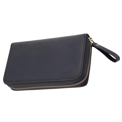 ERRORY Traditionelle Mode Echtes Leder Stiftbesitzer mit natürlicher Oxidations-Finish, flexibles Schreibmaterial, Planer, Furious Horse Leder-Federmäppchen, Schwarz von ERRORY