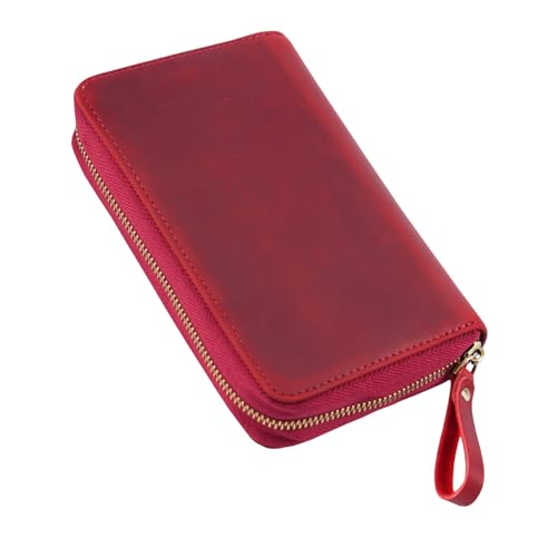 ERRORY Traditionelle Mode Echtes Leder Stiftbesitzer mit natürlicher Oxidations-Finish, flexibles Schreibmaterial, Planer, Furious Horse Leder-Federmäppchen, a von ERRORY