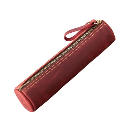 ERRORY Tragbares Leder-Federmäppchen, leichter Füllfederhalter-Schutz mit Reißverschluss, für den täglichen Gebrauch, Reisen, Business-Tasche, B von ERRORY