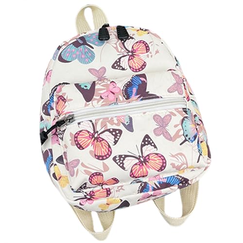 ERRORY Trendiger kleiner Damen-Rucksack, modisch, lässig, Tagesrucksack, Nylon, Schultasche, lässiger Rucksack für Büro, Arbeit, Tierdruck, Schmetterling, One Size ERRORY Trendiger kleiner Damen-Rucksack, modisch, lässig, Tagesrucksack, Nylon, Schultasche, lässiger Rucksack für Büro, Arbeit, Tierdruck, Schmetterling, One Size von ERRORY