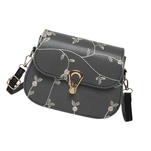 ERRORY Umhängetasche mit Spitze und Blume, für Damen, modische Umhängetasche, chinesischer Stil, Kuriertasche, klein, quadratisch, Damen, Spitze, Blume, Schultertasche, klein, quadratisch, modische von ERRORY