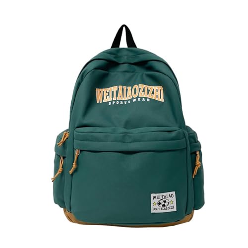 ERRORY Unisex Klassischer Vintage High Schooler's Daypack Geräumige Fächer Große Kapazität Rucksack für Bücher und Schreibwaren Japanische Schultasche, grün, One Size von ERRORY