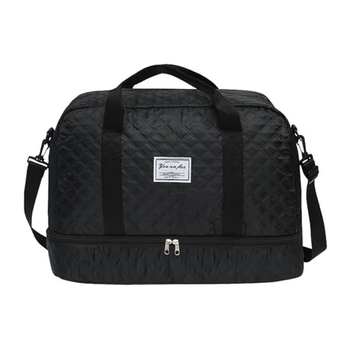 ERRORY Vielseitige Sport-Schultertasche mit wasserabweisender Trennwand und mehreren Taschen für organisiertes Packen, Mehrzweck-Handtasche, Schwarz , One Size von ERRORY