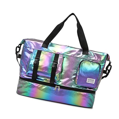 ERRORY Wasserabweisende Mehrzweck-Fitness-Tasche, verstellbarer Schultergurt und spezielles Schuhfach, hohe Kapazität, Turnbeutel mit Nass-/Trocken-Trenn-Design, Schwarz , One Size von ERRORY