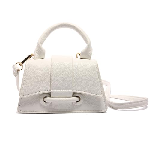 Einfarbige Damen-Schultertasche mit Tragegriff oben, lässig, aus PU-Leder, modische Kuriertasche, einfarbig, Schultertasche für Damen, Lederhandtasche, koreanischer Stil, Crossbody, weiß, One Size Einfarbige Damen-Schultertasche mit Tragegriff oben, lässig, aus PU-Leder, modische Kuriertasche, einfarbig, Schultertasche für Damen, Lederhandtasche, koreanischer Stil, Crossbody, weiß, One Size von ERRORY