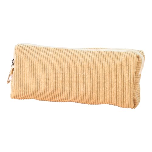 Einfarbige Stifttasche aus Kord, Stifthalter, Schule, Zubehör, Organizer, Bürobedarf, Cord-Organizer, aprikose von ERRORY