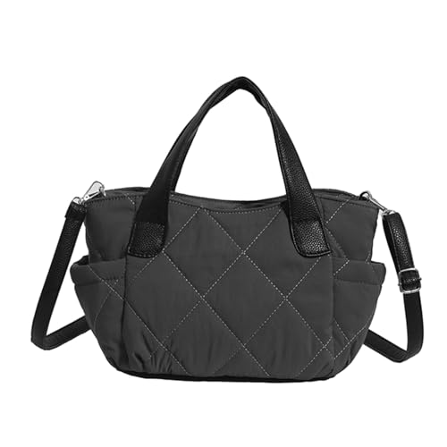 Einzigartige gepolsterte Handtasche, leicht, Nylon, gesteppt, Umhängetasche, Crossbody-Tasche für Damen, modisch, für den täglichen Gebrauch, mehrfarbig, dunkelgrau, One Size Einzigartige gepolsterte Handtasche, leicht, Nylon, gesteppt, Umhängetasche, Crossbody-Tasche für Damen, modisch, für den täglichen Gebrauch, mehrfarbig, dunkelgrau, One Size von ERRORY